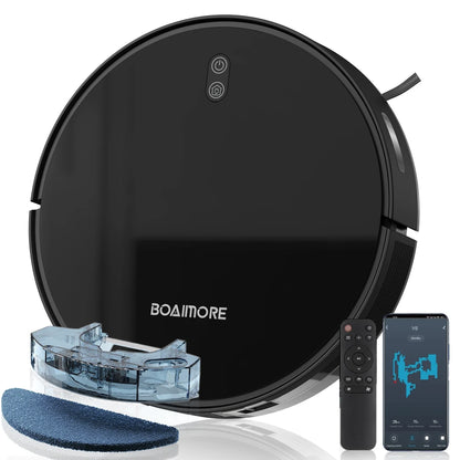 Smart Robot Vacuum & Mop Combo with 6000Pa Powerful Suction WiFi Voice Control Auto Recharge