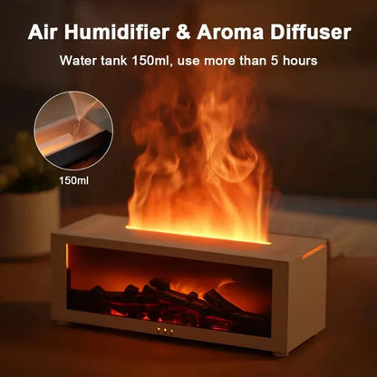 Aroma Diffuser & Humidifier with LED Flame Effect