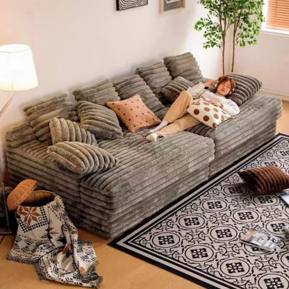 Nordic Puff 2 Seater Sofa Bed Vacuum Compressed for Easy Delivery