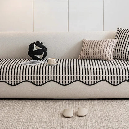 Weaving Jacquard Chenille Sofa Cover for Four Season Living Room Couch Seat Cover Furniture Decor Protector Anti-Slip Sofa Towel