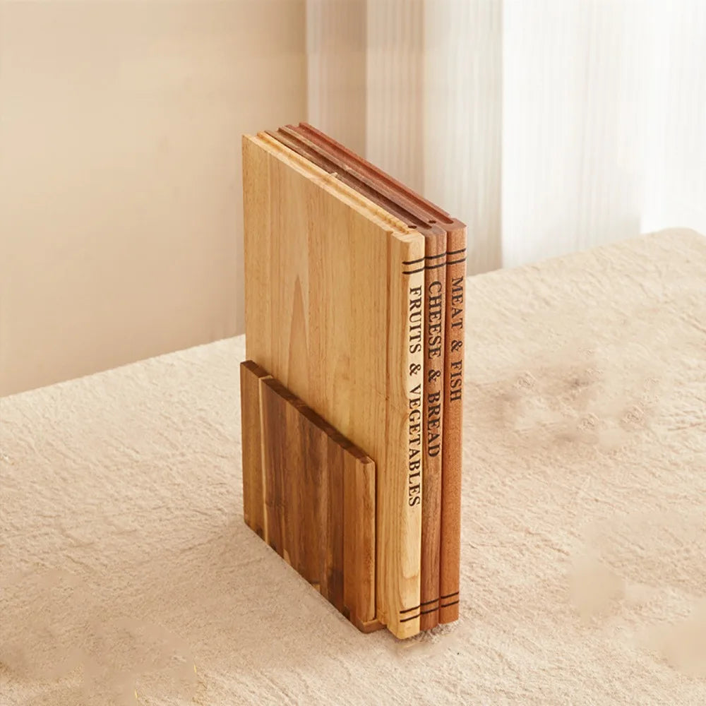 Premium Book Style Wooden Cutting Board Set for Modern Kitchens