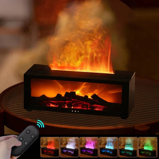 Aroma Diffuser & Humidifier with LED Flame Effect