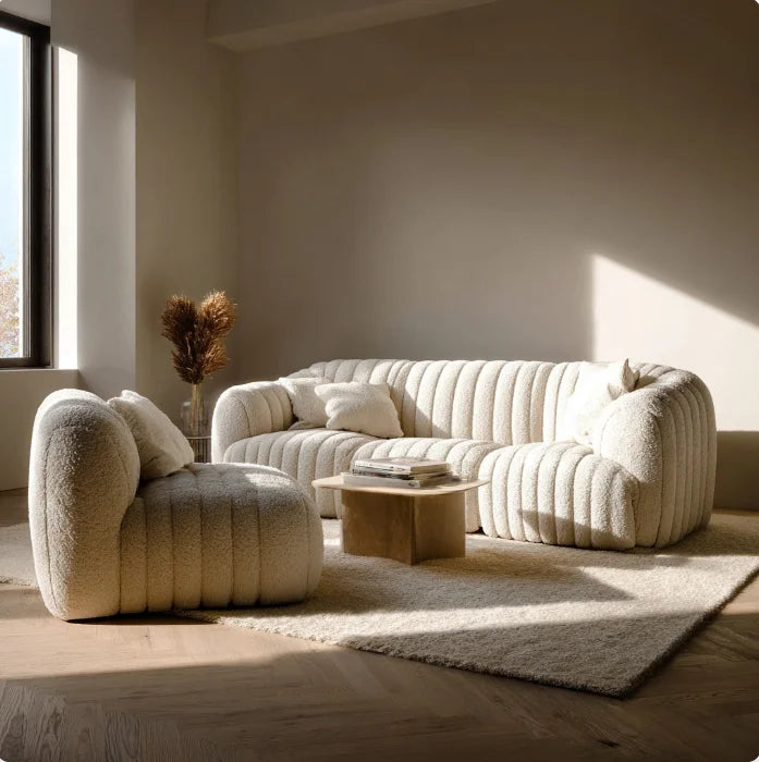 Modern Cloud Sectional Sofa with Plush Fluffy Upholstery | L-Shaped Living Room Couch, Vacuum Compressed for Easy Delivery