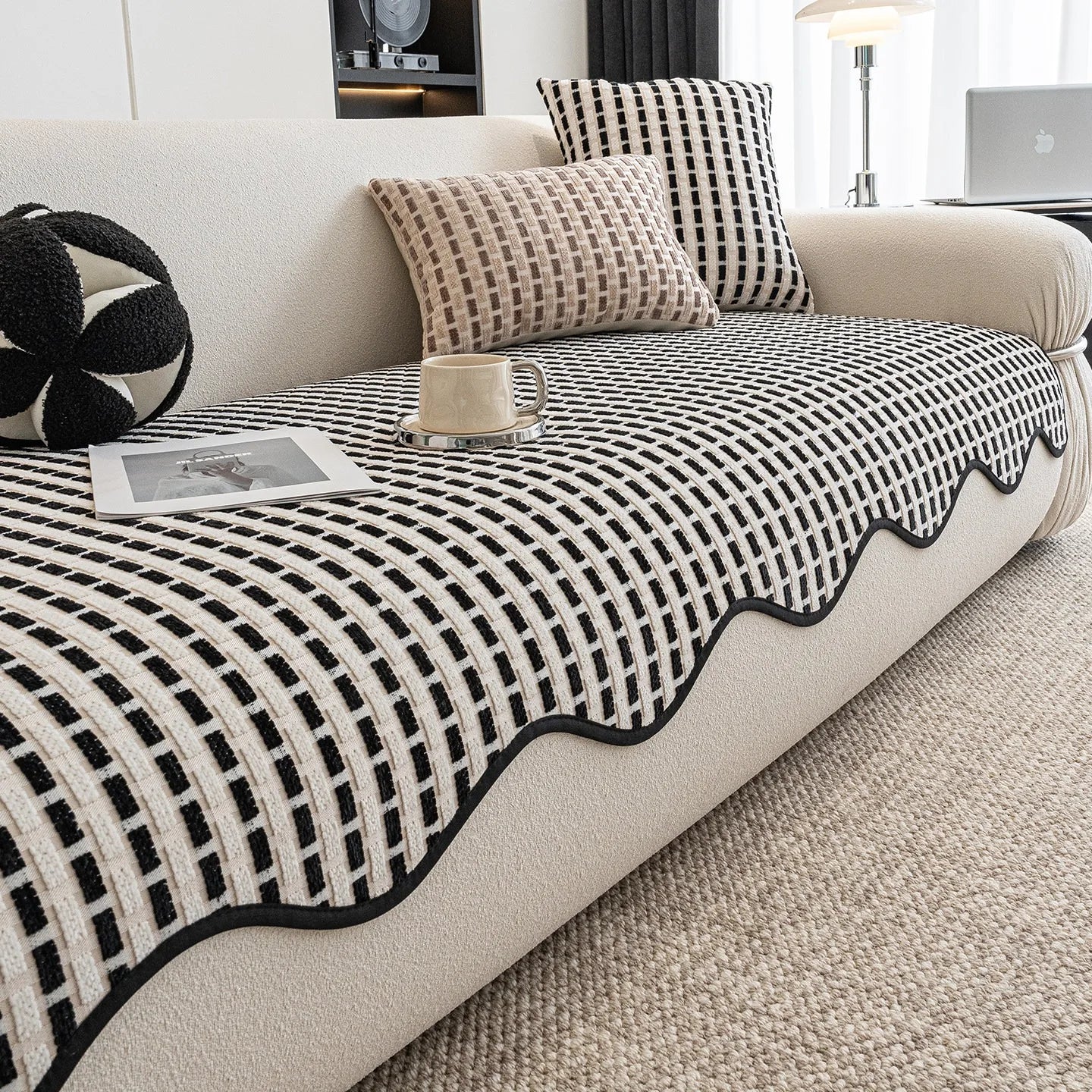 Weaving Jacquard Chenille Sofa Cover for Four Season Living Room Couch Seat Cover Furniture Decor Protector Anti-Slip Sofa Towel