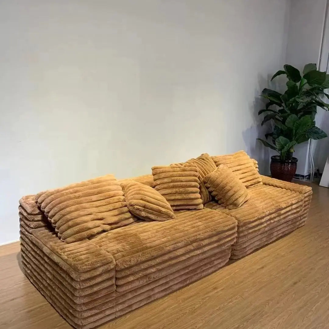 Nordic Puff 2 Seater Sofa Bed Vacuum Compressed for Easy Delivery