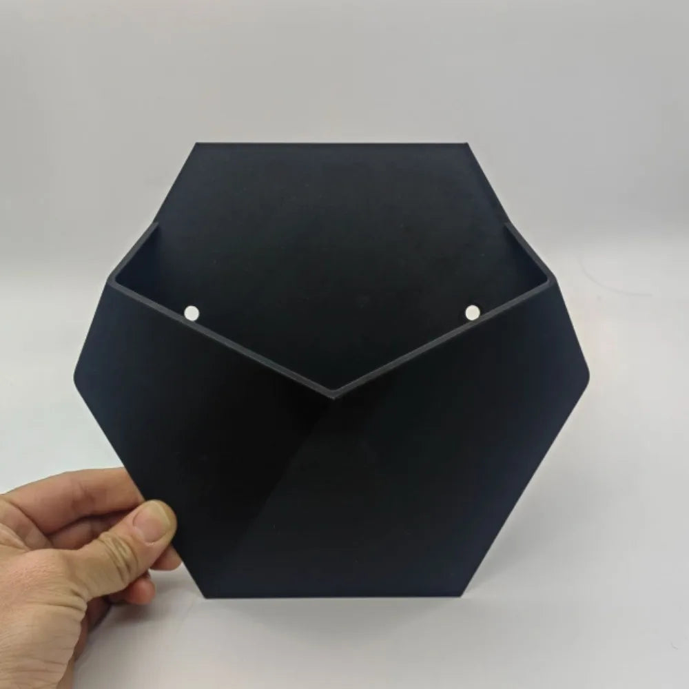1PCS Geometric Hexagonal Flower Pot Wall-Mounted 3D Printed Succulent Plant Basin Decorative Wall Hanging Planter Indoor Plants