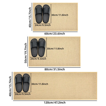 Jute Carpet,home Kitchen Floor Mat,anti Slip and Oil Resistant Foot Mat,indoor Mat,door Mat,foyer Mat, Home Decoration,room Deco