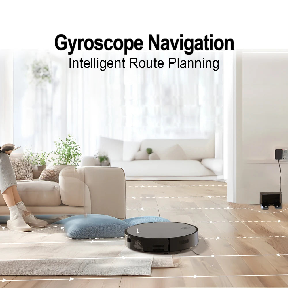 Smart Robot Vacuum & Mop Combo with 6000Pa Powerful Suction WiFi Voice Control Auto Recharge