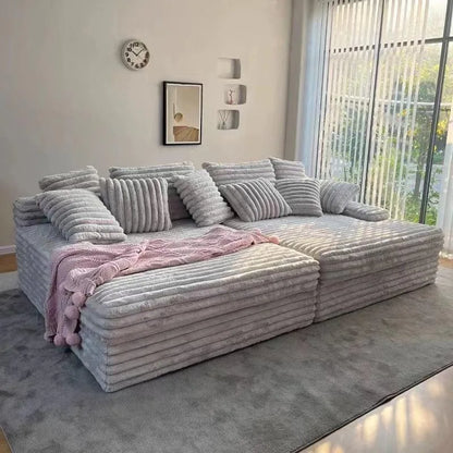Nordic Puff 2 Seater Sofa Bed Vacuum Compressed for Easy Delivery