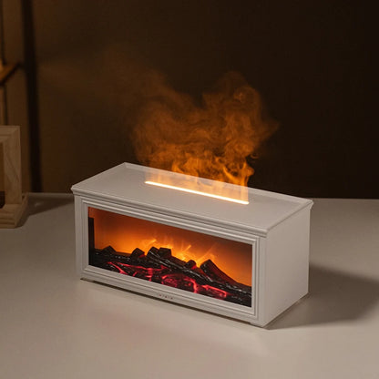 7 Colors of Essential Oil Fireplace Diffuser Mini Flame Aromatherapy Fireplace Humidifier Aromatherapy Oil Diffuser