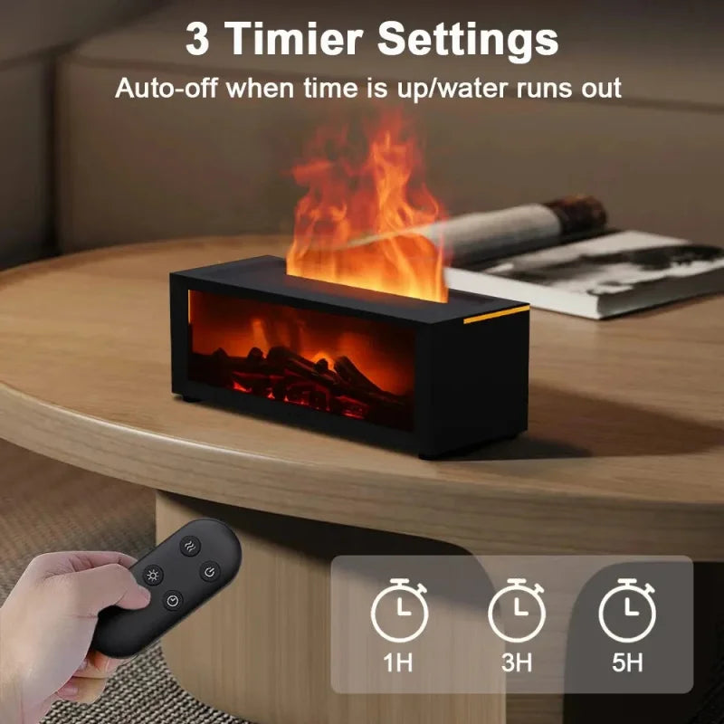 Aroma Diffuser & Humidifier with LED Flame Effect
