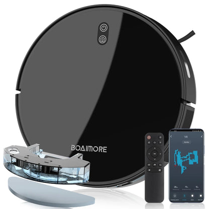 Smart Robot Vacuum & Mop Combo with 6000Pa Powerful Suction WiFi Voice Control Auto Recharge