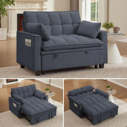 3-in-1 Convertible Sofa Bed with Pull-Out Sleeper