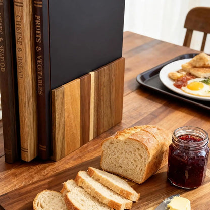 3-Piece Book Style Wooden Cutting Board Set with Stand