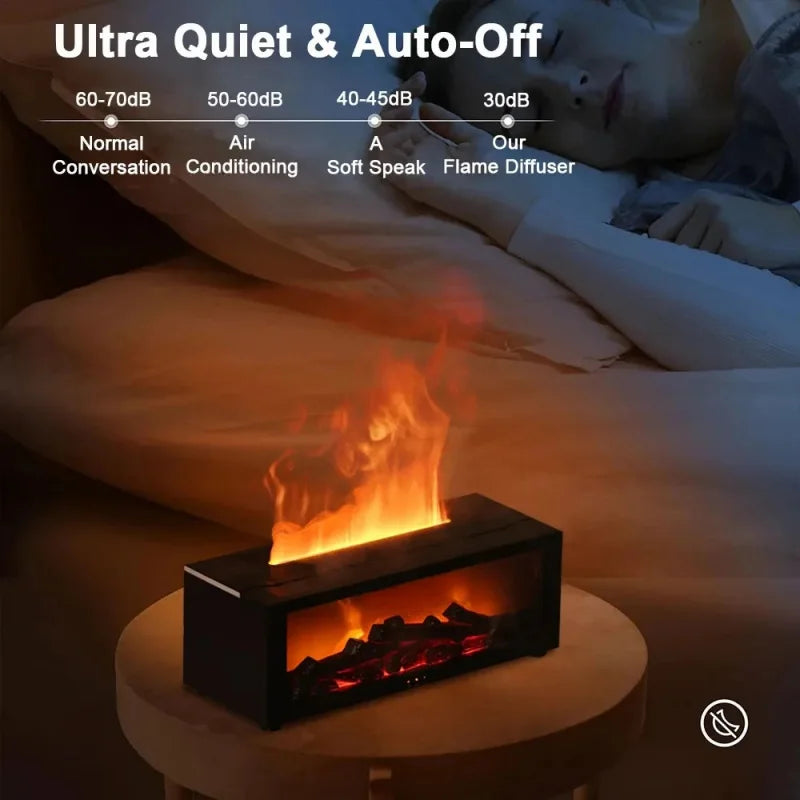 Aroma Diffuser & Humidifier with LED Flame Effect
