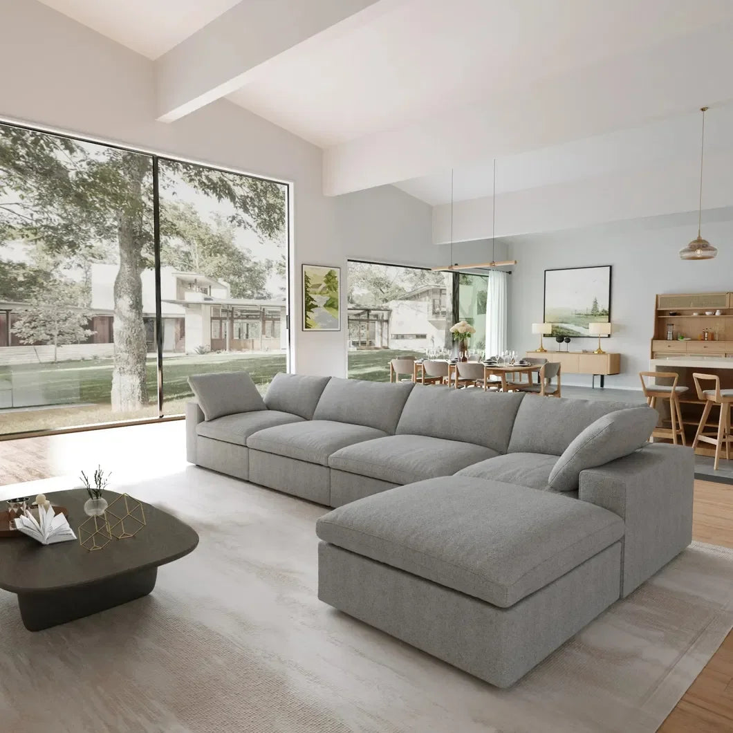 Modern Vacuum Packed Sofa with Sponge Filling Vacuum Compressed for Easy Delivery
