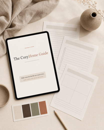 The Cozy Home Guide — Modern Living Room Styling & Organization Planner