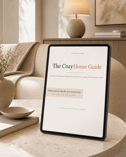 The Cozy Home Guide — Modern Living Room Styling & Organization Planner