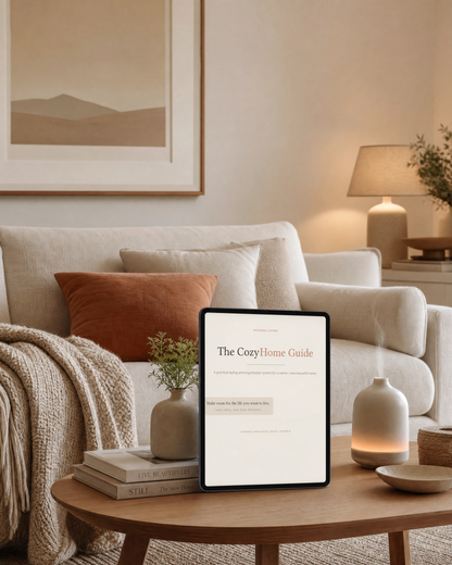 The Cozy Home Guide — Modern Living Room Styling & Organization Planner